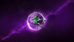 Planeta Terra Espaço Roxo