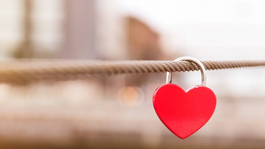 Cadeado Coração Corda