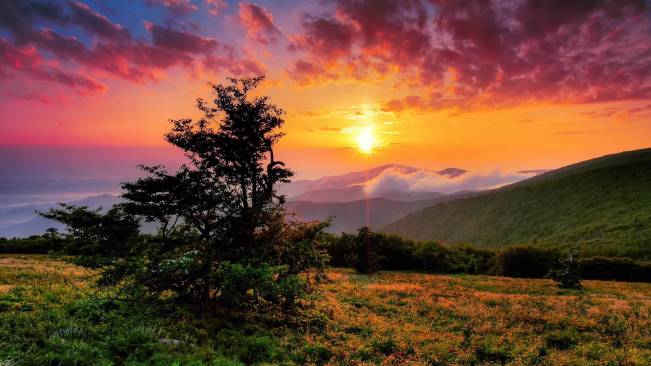 Por Do Sol Montanha
